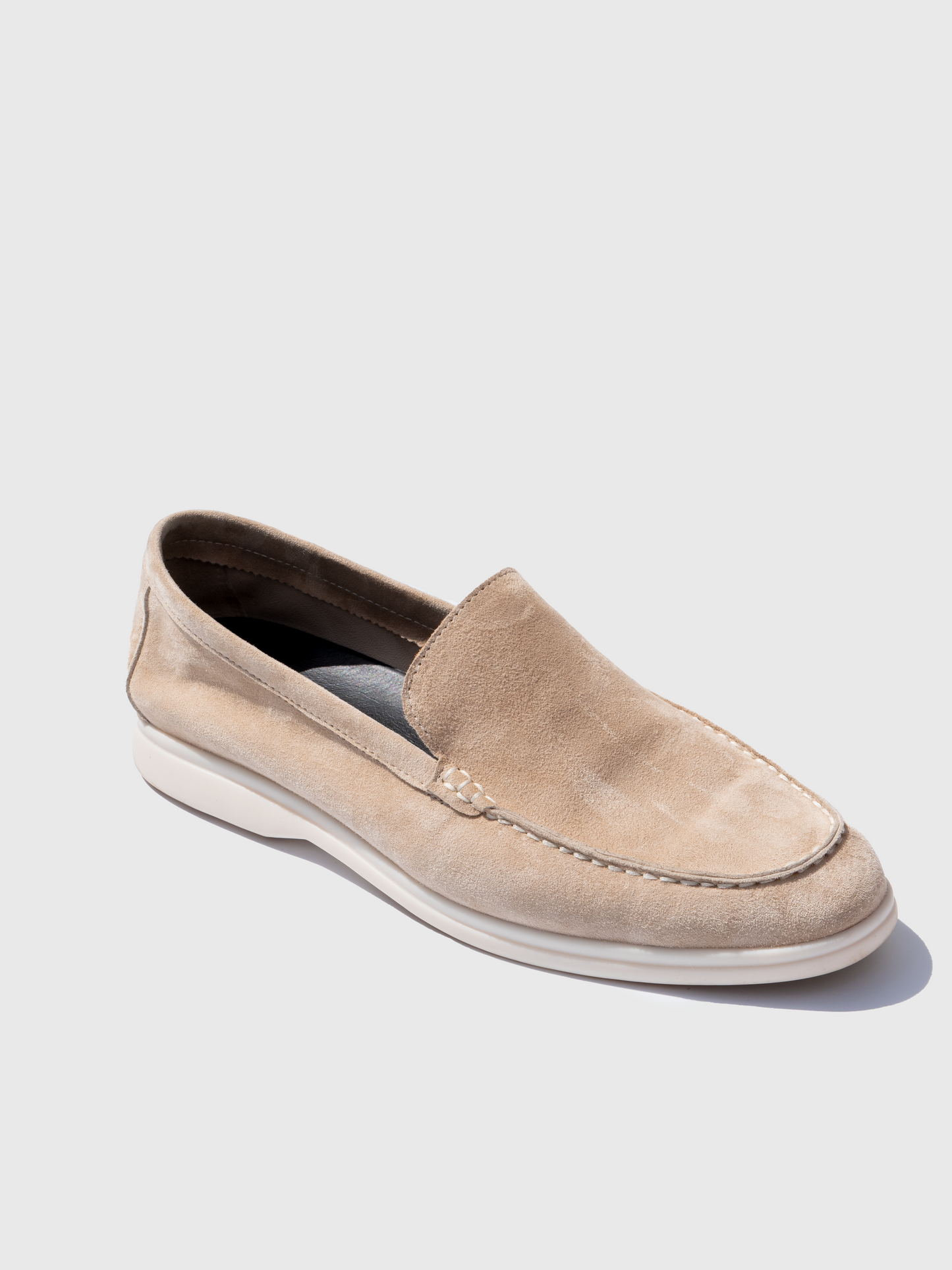 Marina Suede Loafers - Beige