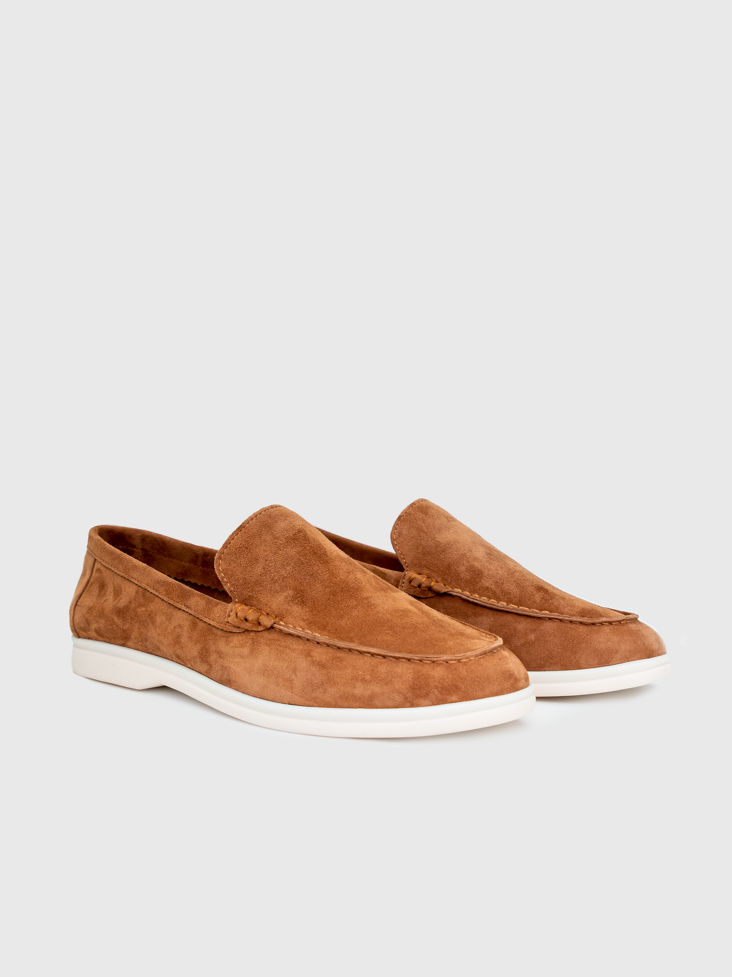 Marina Suede Loafers - Caramel Brown