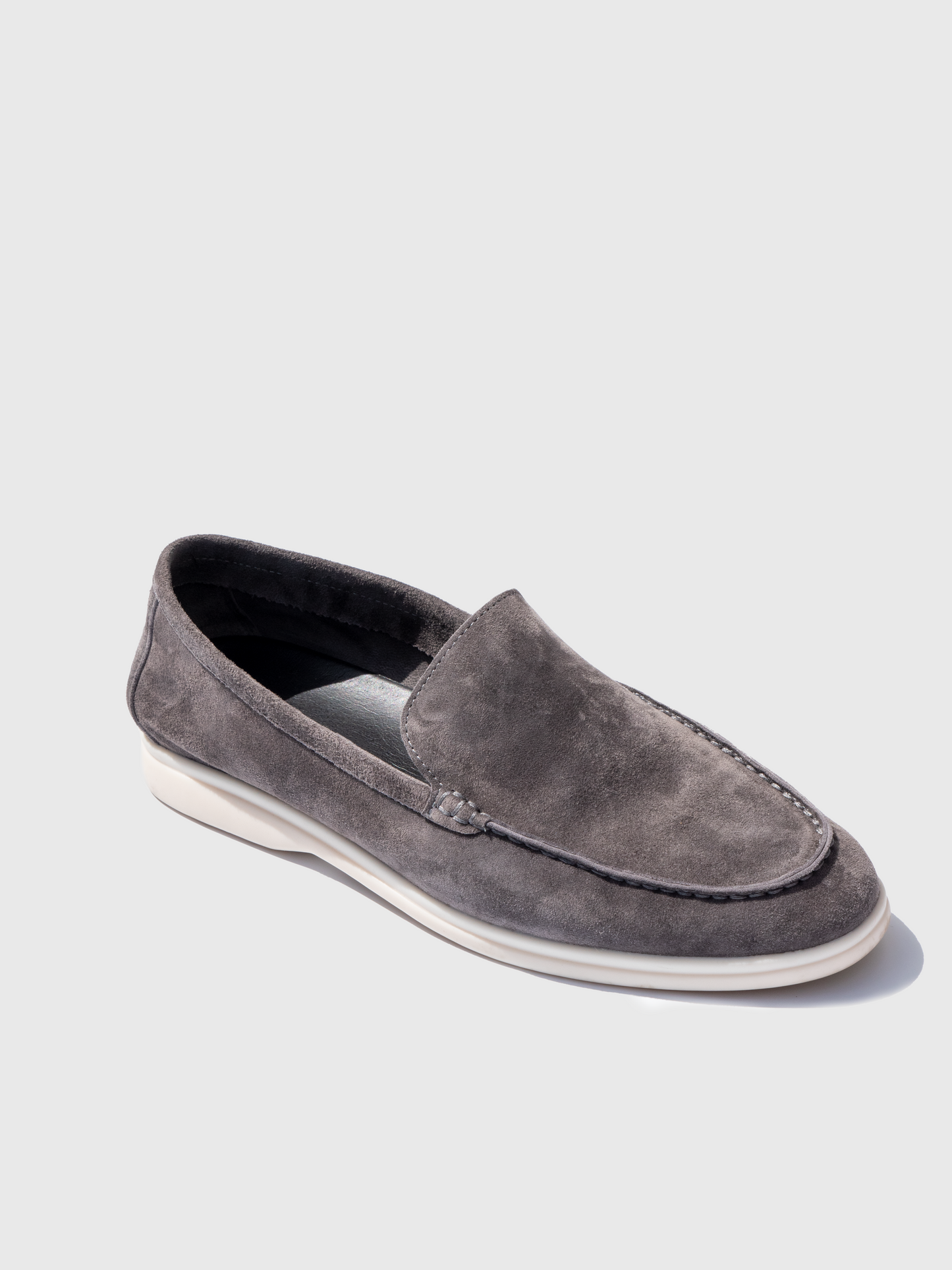 Marina Suede Loafers - Fog Gray